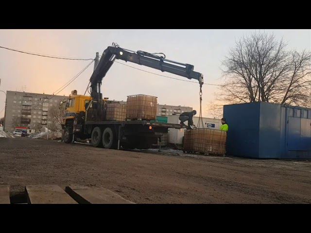 Hiab 450,погрузка дгу Cummins вес 6700кг смотреть онлайн