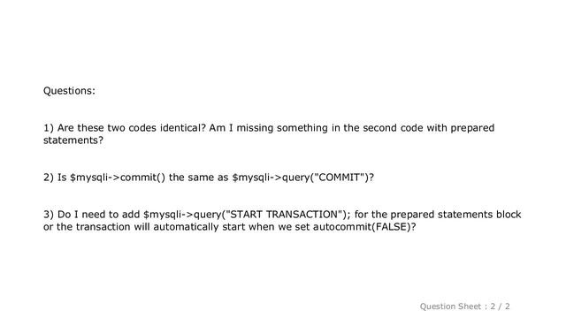 MySQL : PHP prepared statements and transactions in a loop смотреть онлайн