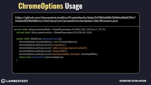 org openqa selenium chrome ChromeOptions with example смотреть онлайн