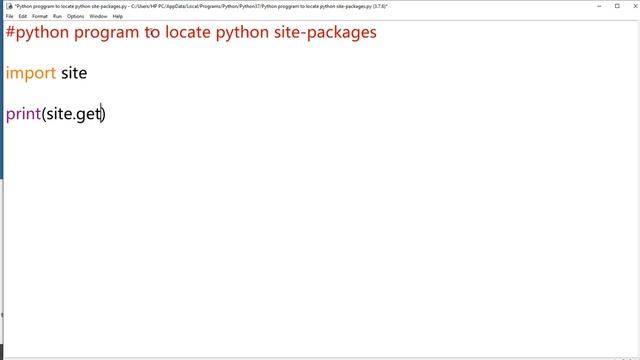 Python Program to locate python site packages смотреть онлайн