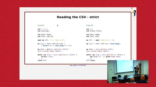 H Merijn Brand: CSV with flexible headers perl5 & perl6 - YAPC::Europe 2016 смотреть онлайн