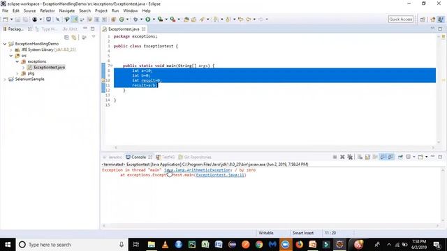 What are Exceptions in Java ? смотреть онлайн