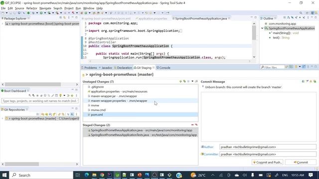 How to commit changes in STS or Eclipse смотреть онлайн