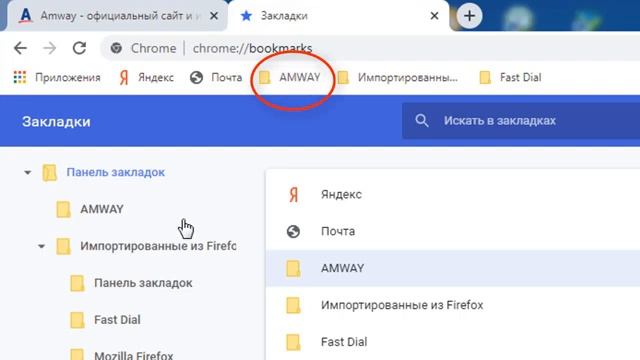 Диспетчер закладок в браузере Coogl Chrom