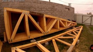 Фермы для односкатной крыши длинной 8 метров.