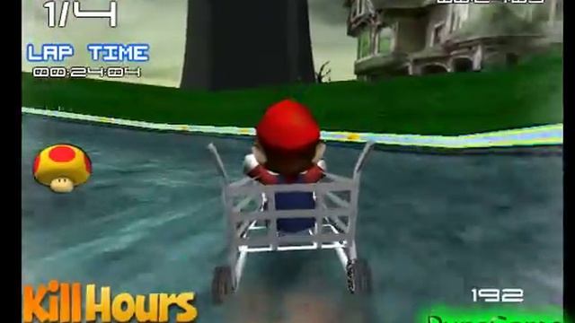 Бесплатные игры онлайн Mario Cart 2 Игра марио, гонки на картах смотреть онлайн