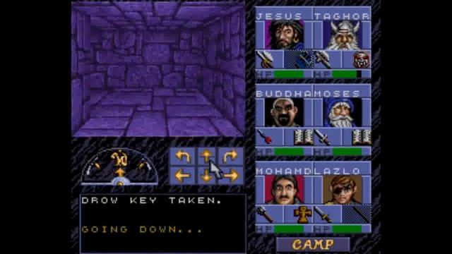 SNES Eye of the Beholder LONG PLAY - all secrets revealed PART4 - Drow Dungeon смотреть онлайн