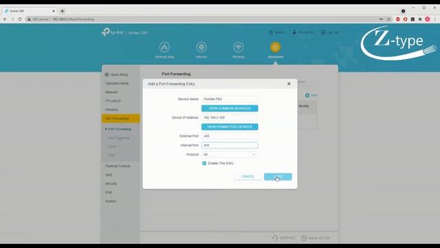 Port Forwarding Router Tp-link Archer C80 AC-1900 смотреть онлайн