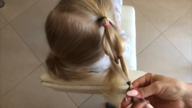 Красивая прическа Цветные резинки. Прически с резинками смотреть онлайн