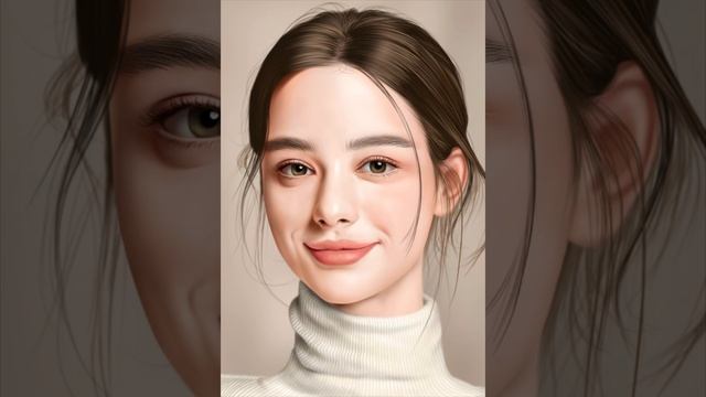 Procreate digital portrait painting - Dasha Taran смотреть онлайн