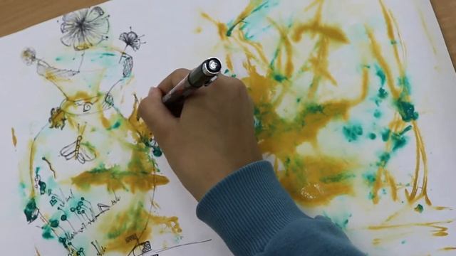 Рисование в технике кляксография | Весенние фантазии | смотреть онлайн