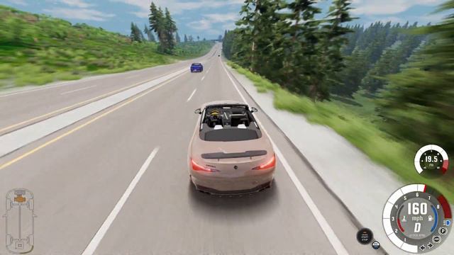 BeamNG| 2023 Brabus Mercedes Benz SL 63 Highway Cruise (Highway Pulls) смотреть онлайн