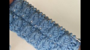 Идея для вязания планок с узором объёмных листиков