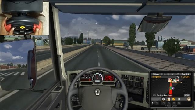 Euro Truck Simulator 2 Gameplay For Thrustmaster Ferrari Racing Wheel Red Legend #42 смотреть онлайн
