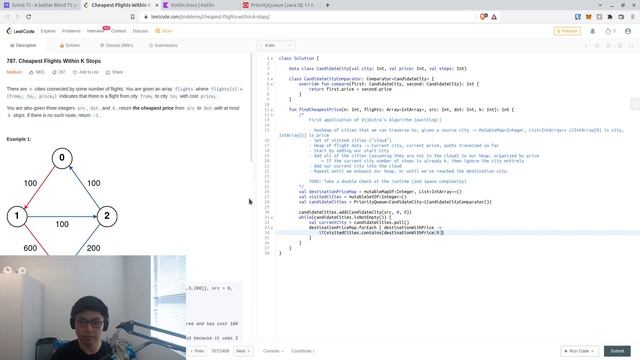 Terrible LeetCode in Kotlin: #787 Cheapest Flights Within K Stops смотреть онлайн