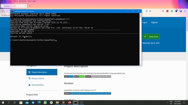 Check Your Internet Speed with Python and CLI смотреть онлайн