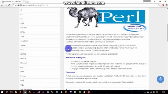 Perl Dersleri - Perl Hakkında смотреть онлайн