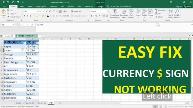 Fix Dollar $ Currency Sign Not Working in Excel - Currency Error Solved! смотреть онлайн
