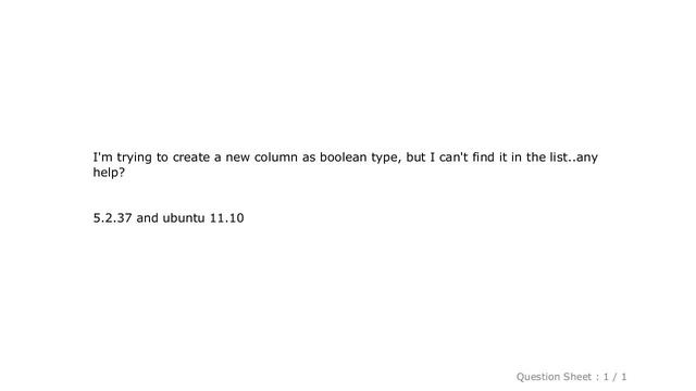 MySQL : MySQL Workbench: trying to create a boolean field for a table смотреть онлайн