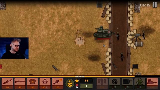 NOWE WOJNY STICKMANÓW z CZOŁGAMI! I WOJNA ŚWIATOWA - Stickman Trenches смотреть онлайн