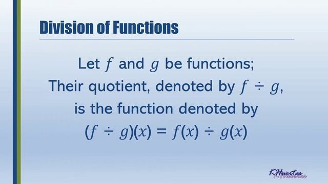 Multiplication and Division of Functions (with Function Composition) смотреть онлайн