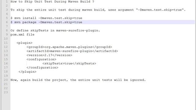MAVEN HOW TO SKIP UNIT TESTS смотреть онлайн