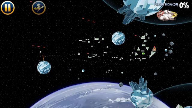 Angry Birds Star Wars Hoth All levels (Millenium Falcon) 100% смотреть онлайн