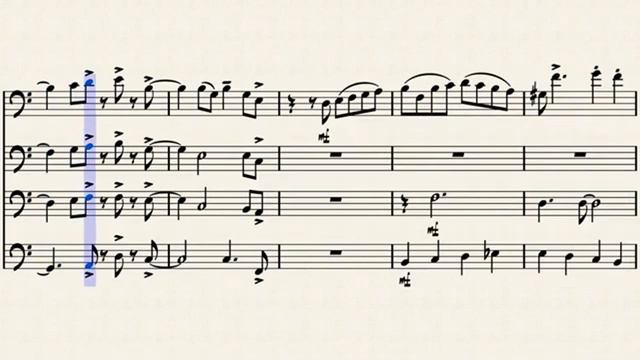 Autumn Leaves, But It's For A Trombone Quartet (with Sheet Music)
