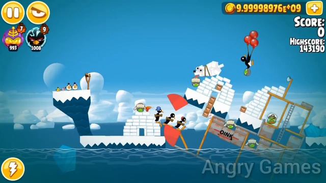 Angry Birds Seasons 4K 3 Stars All Levels The Pig Days смотреть онлайн
