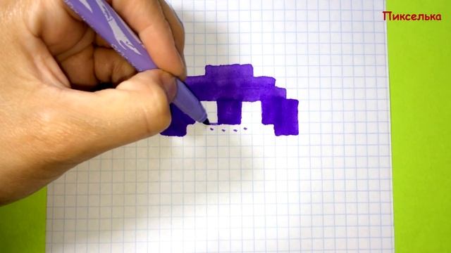 Как Рисовать Кавайную Медузу по Клеточкам ♥ Рисунки по Клеточкам смотреть онлайн