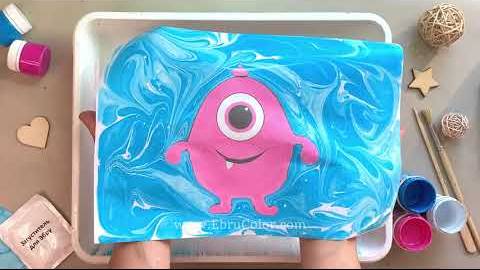 Первый видеоурок из серии Волшебные Эбру-монстрики смотреть онлайн