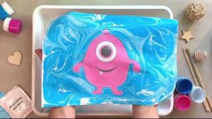 Первый видеоурок из серии Волшебные Эбру-монстрики