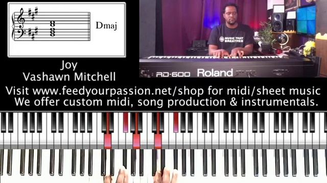 Joy (chords) - Vashawn Mitchell смотреть онлайн