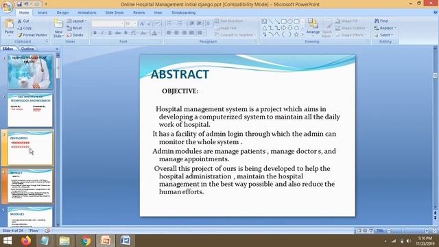 CS Project PPT - Hospital Management System | Python Django Bootstrap смотреть онлайн