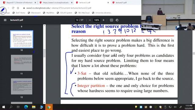 CSE 373 --- Lecture 21: The NP-Completeness Challenge (Fall 2021) смотреть онлайн