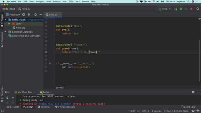 Day 55 - Intermediate+ HTML & URL - 2. Working Flask URL Paths and the Flask Debugger смотреть онлайн