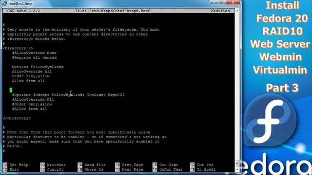 Install Fedora20 Raid10 Web Server Webmin Virtualmin Part3 смотреть онлайн