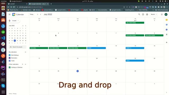 Fullcalendar | Events Managements | Google Calendar Api | Demo Videos смотреть онлайн