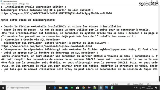 Installation Oracle Expression Edition et Connexion à Oracle via SQL смотреть онлайн