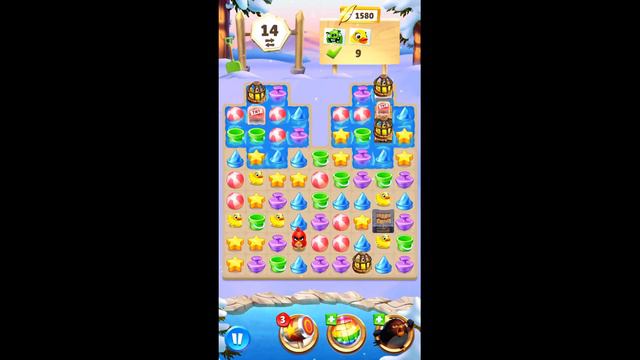 Angry Birds Match 3 Level 850 Pop the Pigs, Rescue Ducks | AB Match | Rovio смотреть онлайн