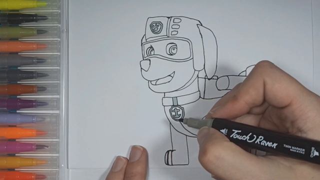Drawing Zuma from PAW Patrol for Kids / Рисуем Зума из "Щенячий патруль" для детей смотреть онлайн