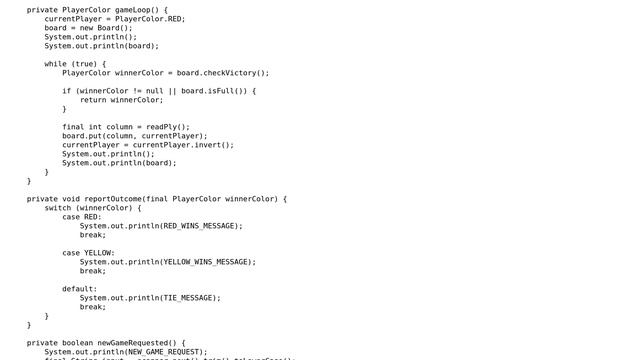 Code Review: Connect Four in Java for two human players смотреть онлайн