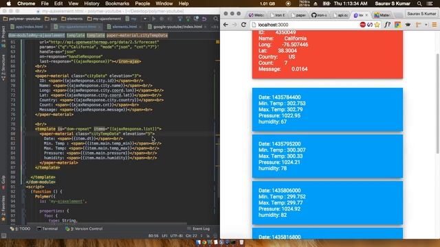 Polymer Tutorials 1.0 #27 Creating web app using Ajax in Polymer web app Part 4 смотреть онлайн