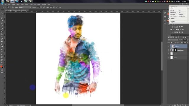 Watercolor Brush Effect Photoshop Tutorial | Photo Manipulation tutorials смотреть онлайн