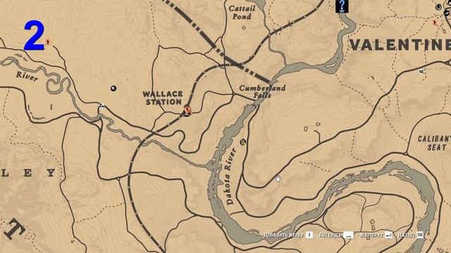 Red Dead Online. Treasure Hunting. Dakota River Bend / Карта сокровищ Река Дакота