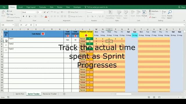 Sprint Tracker Excel Template смотреть онлайн