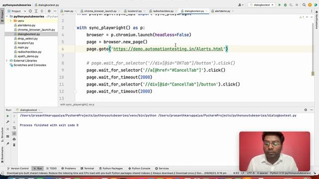 6 - Playwright with Python Beginner | Alert & Dialog Box #playwright #python #tutorial #series смотреть онлайн