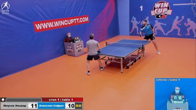 Юнусов Эльшад 3-0 Алексеев Сафрат Турнир Восток 4 WINCUP 20.12.21 Прямая трансляция Зал 1 смотреть онлайн