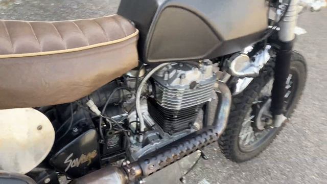 Suzuki savage LS650 scrambler cold start смотреть онлайн