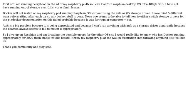 Raspberry Pi: Who has Docker working (pi 4b)? What OS did you use? смотреть онлайн